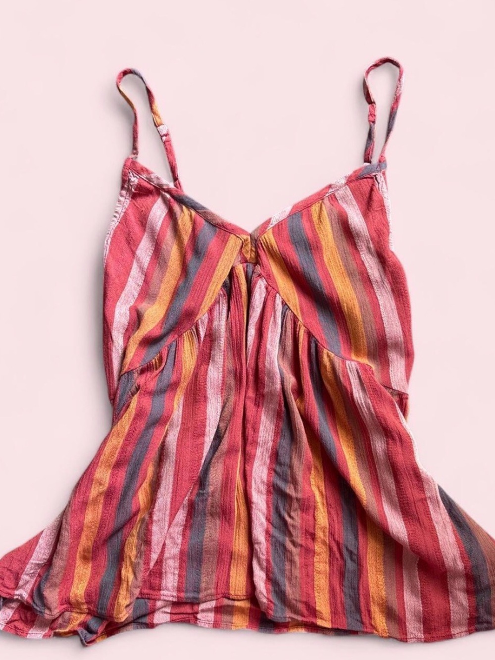 NWT American Eagle Outfitters Red and Orange Striped Camisole